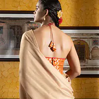 Gold Crepe Silk Saree - Master