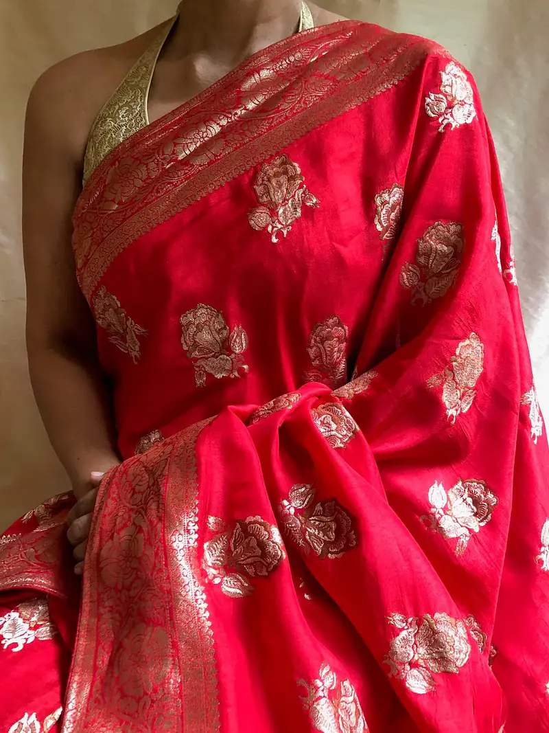 Red Gold Banaras Saree - Master