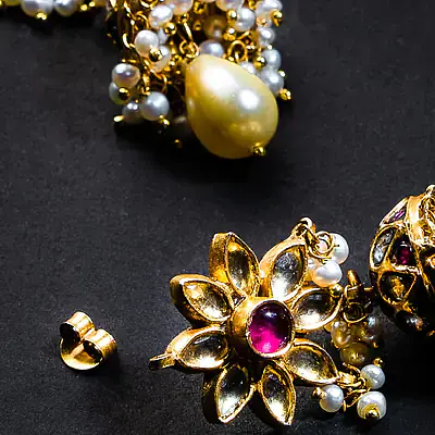 Silver Gold Heritage Jhumkas - Master