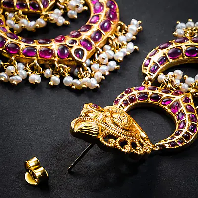 Hamsa Pearl Earrings - Master