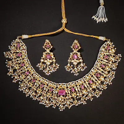 Silver Gold Roseate Pearl Set - Master