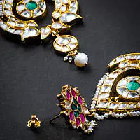 Arasi Silver Gold Crystal Earrings - Master