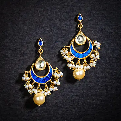 Pavalam Indigo Earrings - Master