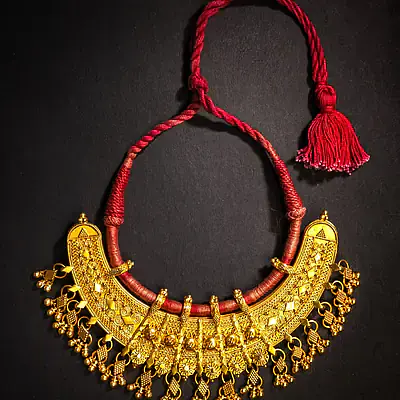 Aadhira Silver Gold Necklace - Master