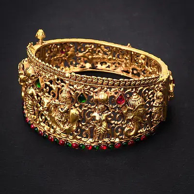 Ras Lila Silver Gold  Bangle - Master