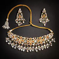 Silver Gold Lotus Choker Set - Master