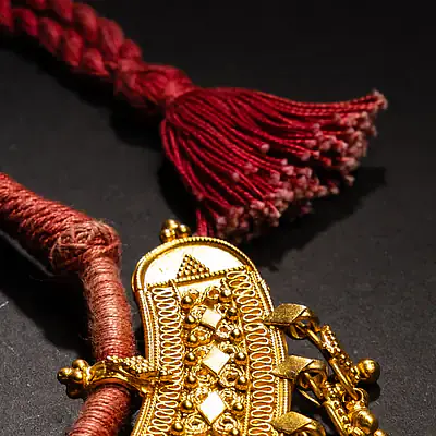 Aadhira Silver Gold Necklace - Master