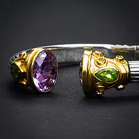 Aqua  Amethyst  Bangle - Master