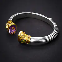 Aqua  Amethyst  Bangle - Master
