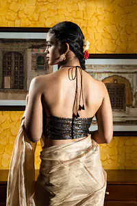 Sheer Gold Tissue Saree - Master