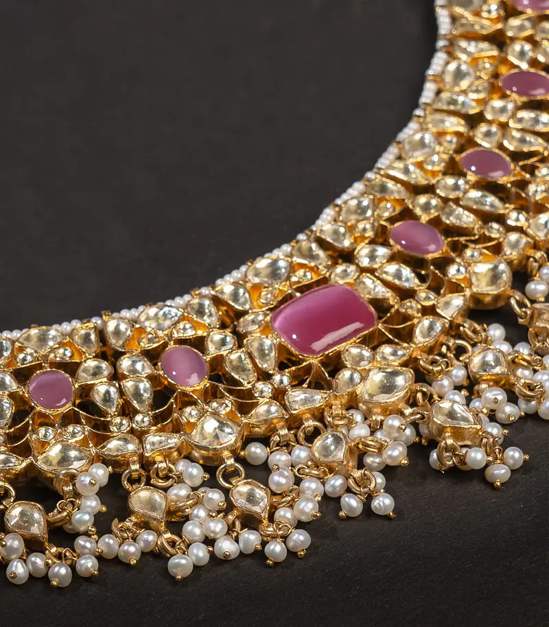 Silver Gold Roseate Pearl Set - Master