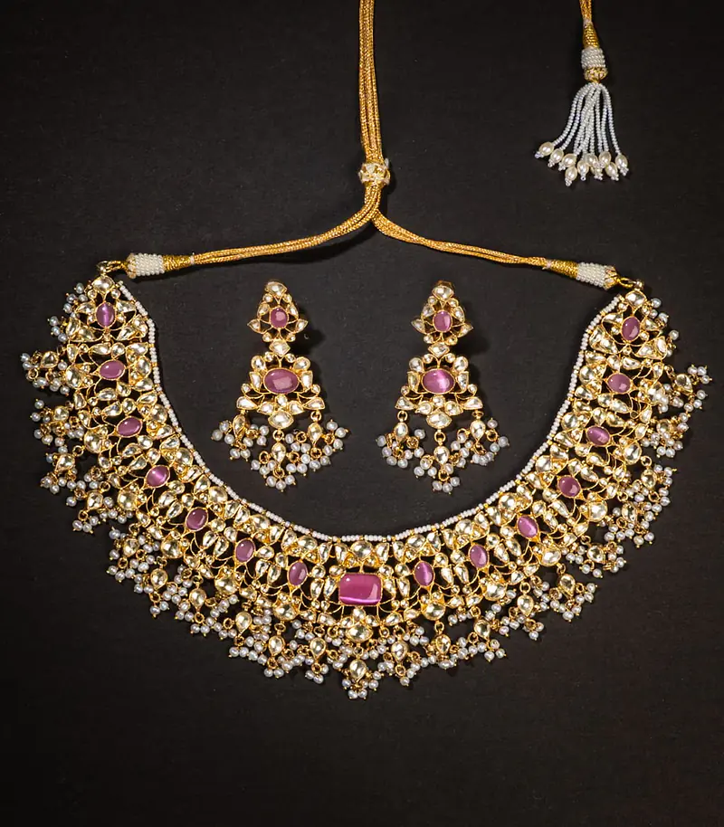 Silver Gold Roseate Pearl Set - Master