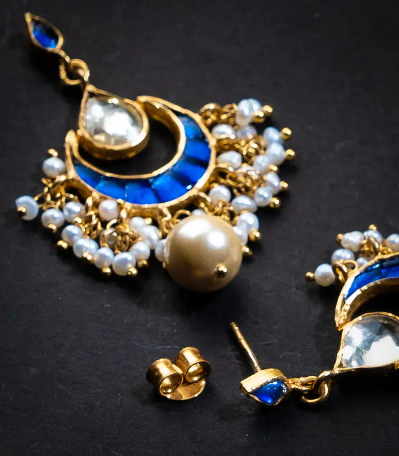 Pavalam Indigo Earrings - Master