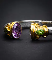 Aqua  Amethyst  Bangle - Master