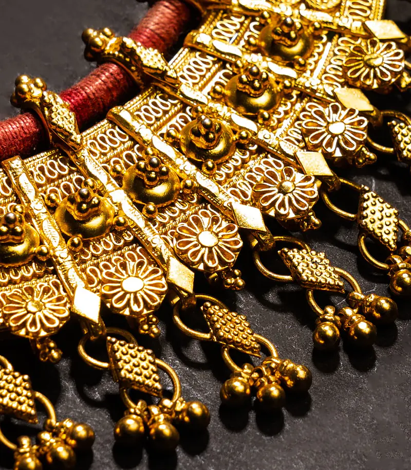 Aadhira Silver Gold Necklace - Master