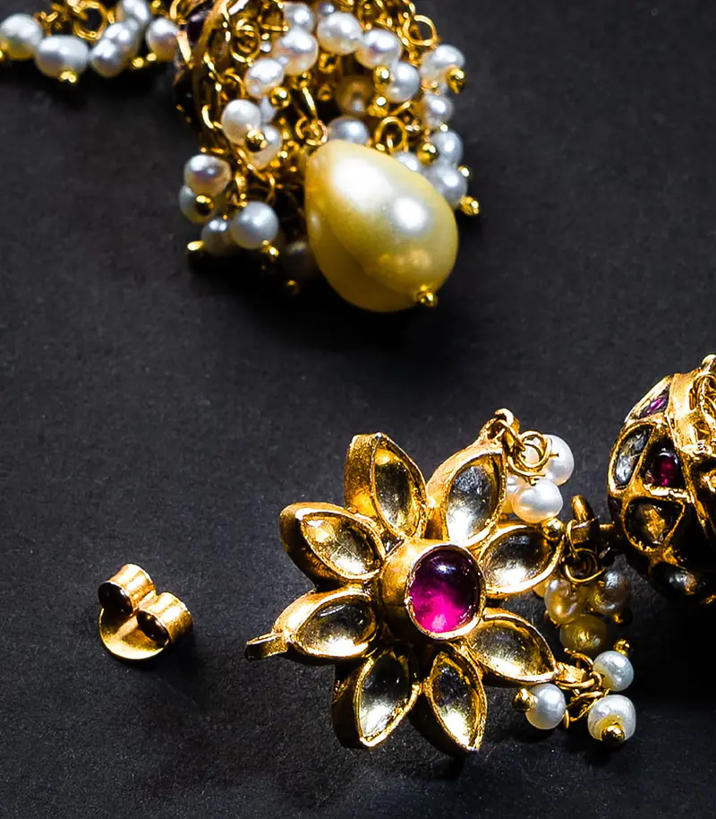 Silver Gold Heritage Jhumkas - Master