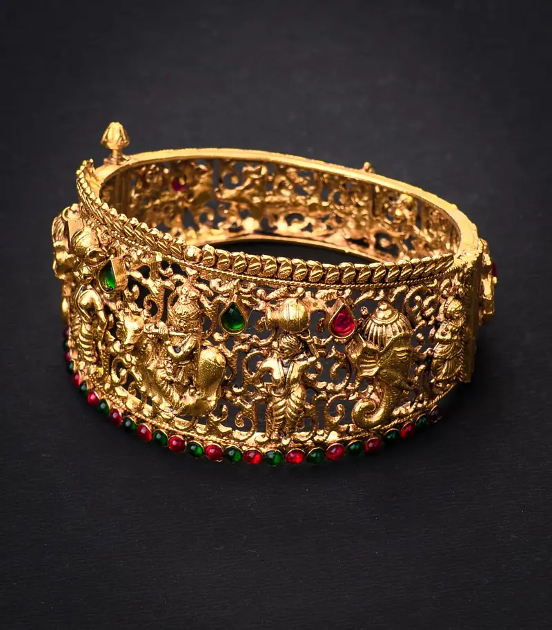 Ras Lila Silver Gold  Bangle - Master