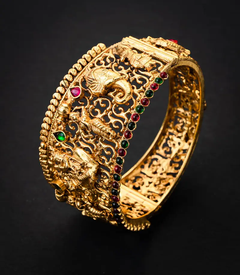 Ras Lila Silver Gold  Bangle - Master