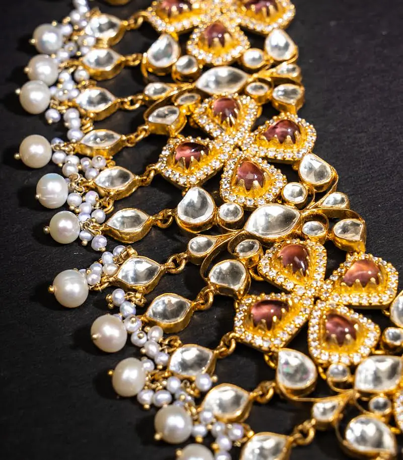 Silver Gold Lotus Choker Set - Master