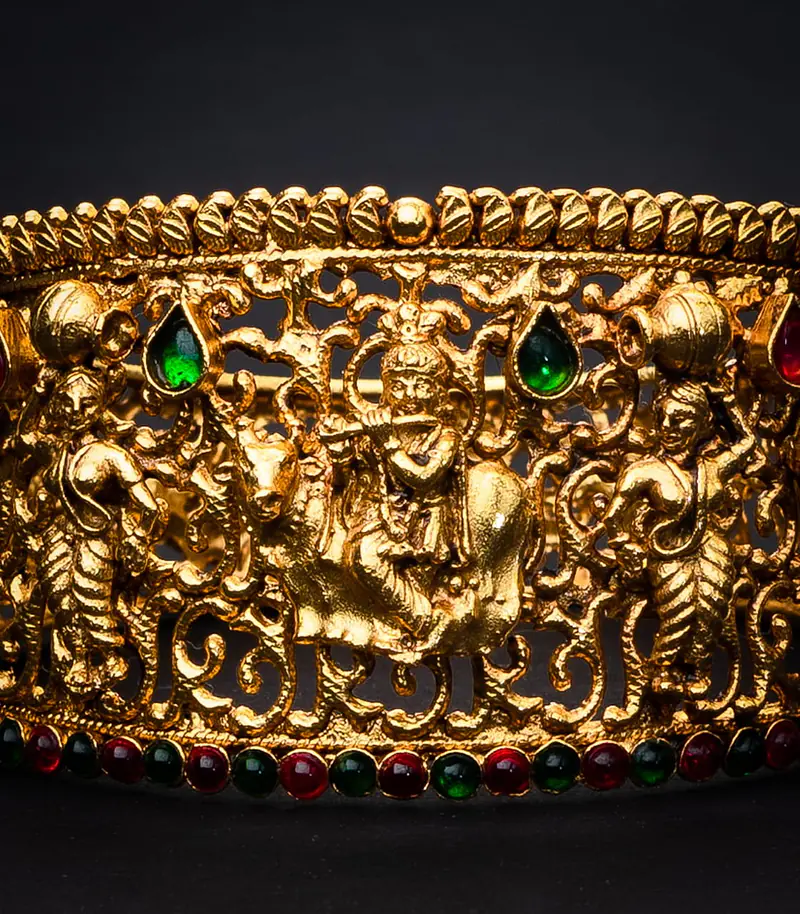 Ras Lila Silver Gold  Bangle - Master