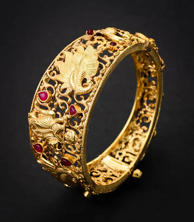 Krishna Silver Gold  Bangle - Master