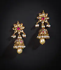 Silver Gold Heritage Jhumkas - Master