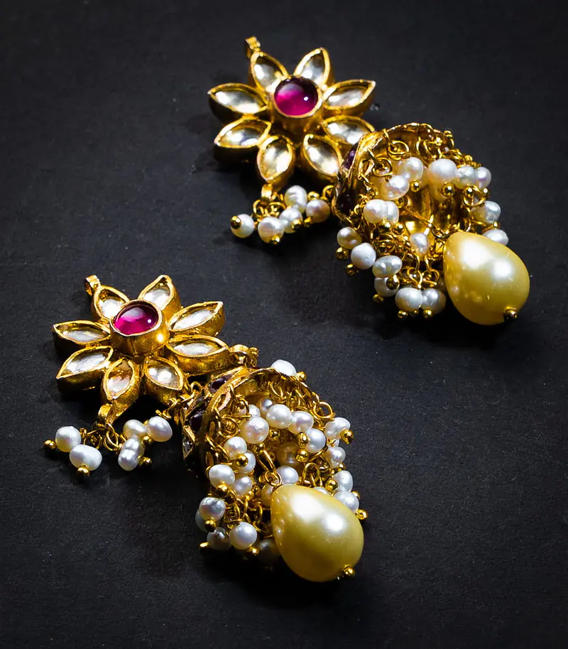 Silver Gold Heritage Jhumkas - Master