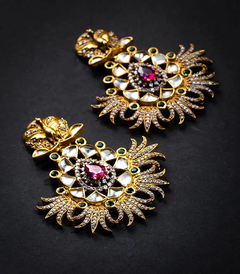 Lotus Silver Gold Earrings - Master