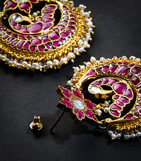 Silver Gold Crescent Earrings - Master