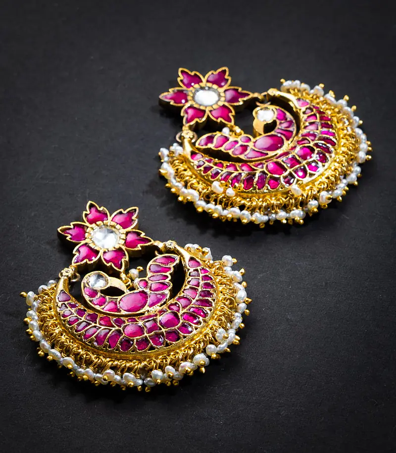 Silver Gold Crescent Earrings - Master