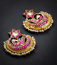 Silver Gold Crescent Earrings - Master