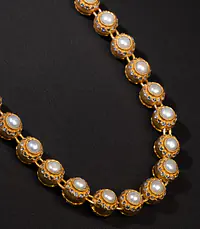 Silver Gold Navrathan Necklace - Master