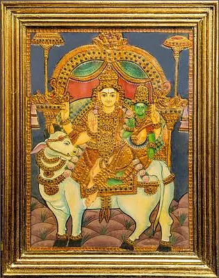 Shiva Parvati Tanjore - Master